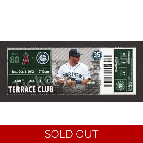 Mike Trout MLB STOLEN BASE TITLE 2012 ROY Mariners Angels 10/2/2012 CLUB Ticket